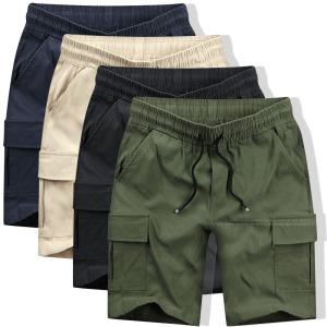 밴딩 스판 카고 반바지 5부 남자 남성 여름 면 바지 카고반바지 면반바지 작업복 포켓 건빵바지 빅사이즈