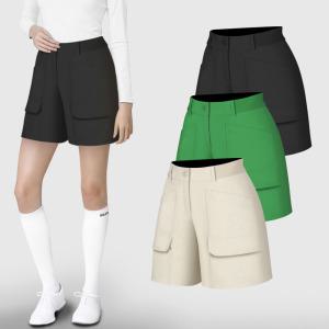 여성 골프 반바지 4부 밴딩 치즈 스판 여름 골프웨어 여자 반바지 카고 필드 연습복 골프복 바지 밴딩팬츠