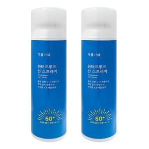 식물나라 산소수 워터프루프 선스프레이 SPF50+ 100ml 2개