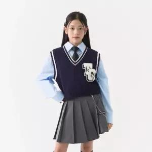 더데이걸 HC37 블링 장식 크롭 스웨터 조끼 THE DAY GIRLS 여아 주니어 아동복 TGVK25