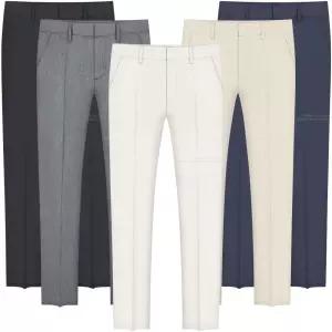 [28-40] 남자 스판 슬랙스 바지 슬림 구김없는 남성 팬츠 정장바지 교복바지 빅사이즈 출근룩 봄 여름 가을