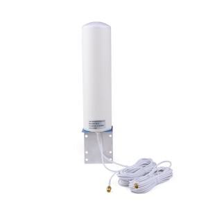 10-12dBi 이득 4G LTE 실외 안테나 698-2700MHz 듀얼 SMA 수컷 + 5m 케이블 라우터  휴대폰 네트워크와 호