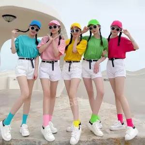 무지개티 맞춤티 세트 박시 상하의 단체복 가족여행