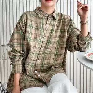 루즈핏 체크 여성 셔츠 형광티 봄티 레이스나시 6color