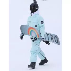 프리미엄 스키복 보드복 커플 세트 점프수트 패딩 라이트그린 M