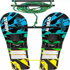 에어헤드 부표 체이서 와이드바디 트레이너 워터 스키 더블 핸들 로프 조립 조절 가능한 바인딩 장착 미국