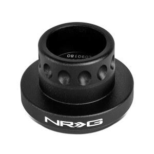NRG 이노베이션스 레이싱 스타일 스티어링 휠 쇼트 허브 스플라인 어댑터, 양극 산화 처리된 6061 알루미늄, 6x70mm 볼트 패턴, 우드워드 버전 2, 블랙, NRG-SRK-RLWH