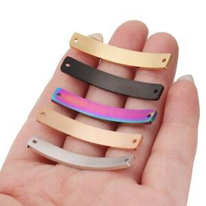 스텐레스 스틸 엘보 펜던트 직사각 명찰 맞춤 제작 가능 6 39mm