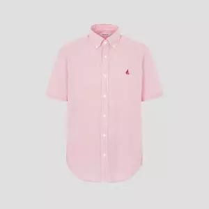 빈폴 남방 강연 시어서커 변형 핀 스트라이프 반소매 셔츠 레드 (BC5465C436)