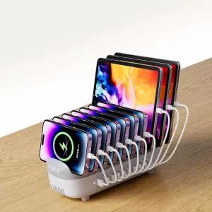 업소용 멀티충전기 10포트 스마트폰 휴대폰 고속충전 충전기 C타입