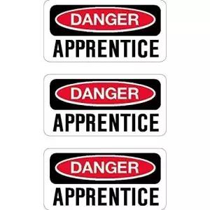 3-PCS 반사 3M 위험 견습 스티커 - 공구함 용접 헬멧 건설 장비용 2인치 재미있는 하드햇 남성용 유니온