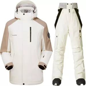 뮤투스나우 남성 스키 재킷 및 바지 세트 방수 방풍용 스키복 겨울 야외 스노우 슈트