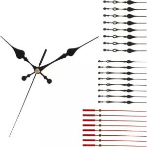 PATIKIL 교체 시계 바늘 키트 8세트 블랙 알루미늄 모던 스타일 벽 수리 DIY용 사일런트