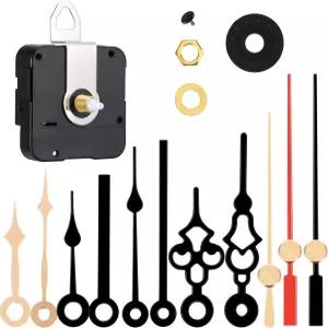 히카러 쿼츠 시계 이동 메커니즘 키트 벽 교체 수리 부품 DIY (짧은 손 4쌍 포함)