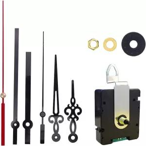 DEEWISH 라디오 시계 메커니즘 DIY 0.67인치(17mm) 축 길이 WWVB 전기 제어 2세트 바늘이 있는 수리 벽