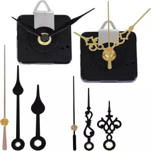 4쌍의 짧은 손 배터리 무음 스위프 작동 쿼츠 시계 모터 키트 DIY 수리 부품 교체 총 샤프트 길이