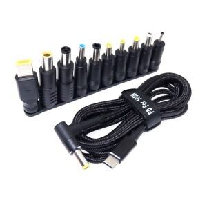 45W 65W 100W 노트북 전원 어댑터 커넥터 플러그 USB  C-범용 충전기 잭 용 케이블 코드