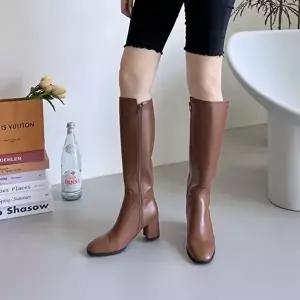 [엄지척]소가죽 000VVJ32 빅사이즈 모던라인 여성용 롱부츠 5FWY