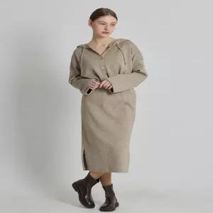 [오조크][오조크(OZOC)] 후드 니트 가디건 치마 세트 (택가격 154000원)