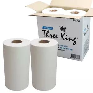 쓰리킹 하이브리드 무코팅 백색 흡수지 미트페이퍼 2개