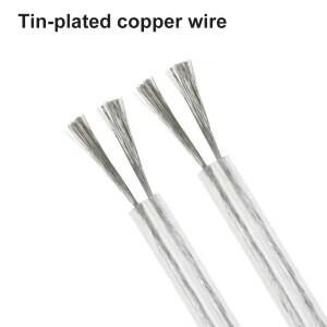 1-100m 투명 평행 케이블 22/20AWG LED 네온 라이트 용접 전선 2핀 DC 전원 구리선 오디오 전자 장난감