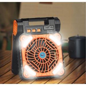 태양광선풍기 태양열 휴대용 LED 램프 타이머 여행용 랜턴이 센도텍 4000mAh 작동