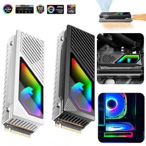 RGB M.2 2280 SSD 방열판 라디에이터 5V 3 핀 솔리드 스테이트 드라이브 쿨러 데스크탑 PC 플스호환 용 내