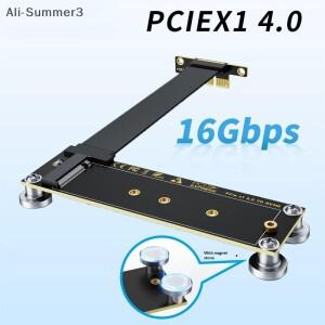 1개 M.2 NVMe SSD to X1 데스크탑 PC 지원 PCIe X4 X8 라이저 카드 직각 익스프레스 연장 케이블