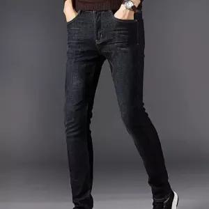 조거 남자 융텅 기본 신축성 남성 청바지 기모 겨울 안감 트레이닝 일반 팬츠 데님