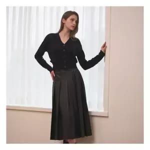 제이슨우 페이크 레더 주름 스커트 WYSK6W02 246892