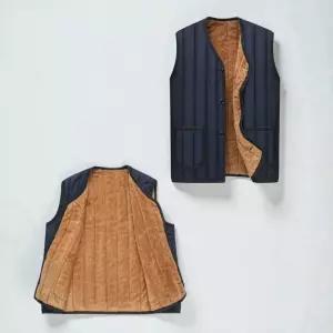 남성 경량 누빔 기모 융털 조끼 패딩조끼 방한 깔깔이 겨울조끼