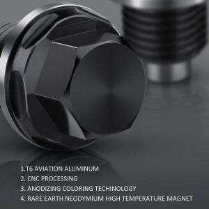 M12/M14 x 1.5 마그네틱 오일 드레인 플러그 항공 알루미늄 볼트 엔진 나사 교체 피팅 자동차