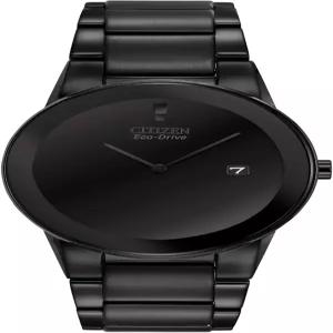 블랙 IP 스테인리스 스틸의 시티즌 남성용 에코 드라이브 모던 액시엄 시계