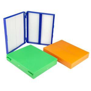 플라스틱 현미경 유리 슬라이드 상자 100 50 25 12 10PCS 준비된 용 생물학적 조각 보관 케이스 홀더