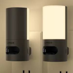 모션 센서가 장착된 라이리즈 플러그인 LED 회전식 야간 조명 욕실 침실 복도 계단 2팩의 밝기 조절 가능한