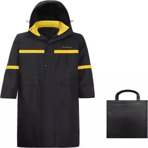 남성용 가드웨이 롱 레인 코트 방수 후드 재킷 야외 활동 및 작업을 위한 포장 가능한 기어