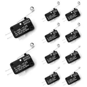 짧은 힌지 레버 모멘티브 Spdt 1Nc 스냅 동작이 없는 kelyonewy V-156-1C25 마이크로 리미트 스위치