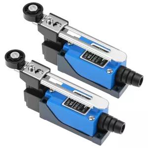 QWORK ME-8108 조절 가능한 롤러 레버 암 순간 제한 스위치 2개의 NC-NO CNC 밀 라우터 금속 구조 미니