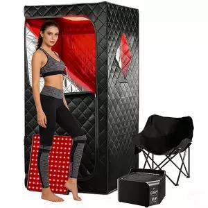 호환  업그레이드 버전 원적외선 사우나 세트 가정용 660nm 적색광 패널 적외선 사우나 히터 160