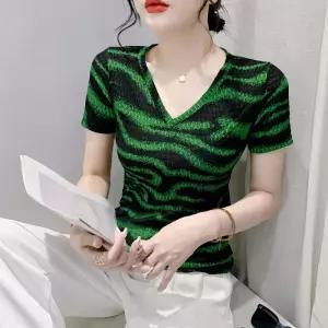 티셔츠 라인댄스 상의 꼬임 무늬 슬림핏 탱고 밸리 줌바