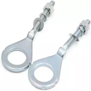 오토바이용 uxcell 2pcs 18mm 다이아 홀 실버 톤 메탈 체인 액슬 조절 텐셔너