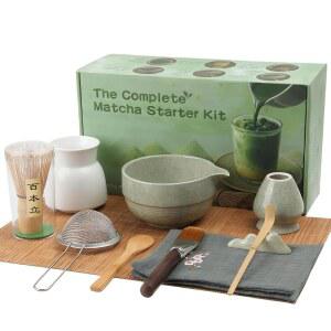 말차 거품기 세트 12개 - 대나무 채센을 곁들인 일본 키트, 주둥이, 스쿱, 체, 수건을 세라믹 그릇 애호가를 위한 다도 선물, 크리스마스, 초보자, 생일(녹색)