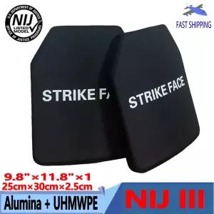 호환  NIJ III 전술 조끼 가슴 삽입 플레이트 UHMWPE알루미나 방탄 플레이트 세라믹 독립형 백팩 아머 패널