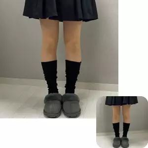 블랙 니트 레그워머 발레 무릎 발토시