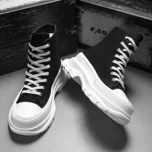 12cm 남자 키높이 운동화 스니커즈 캔버스 패션 가벼운 남성