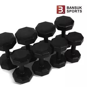 [반석스포츠] 국산K아령 3kg~20kg PVC아령 덤벨 8각아령 홈트레이닝