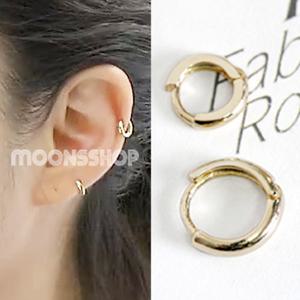 10K/14K 미니링귀걸이 골드링 금링 은링 귓바퀴귀걸이 피어싱st 작은링 아웃컨츠 유행 데일리 추천