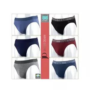 [하프클럽/좋은사람들]명품속옷 제임스딘 베이직 면스판 아웃밴드 삼각팬티 6종세트