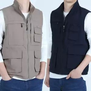 봄 여름 가을 작업복 조끼 바람막이 기능성 등산 아웃도어 단체 일복 배달 다용도 포켓 공구 작업 작업용 상의 주머니많은 빅사이즈