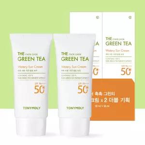 [2개] 더 촉촉 그린티 수분 선크림 50ml